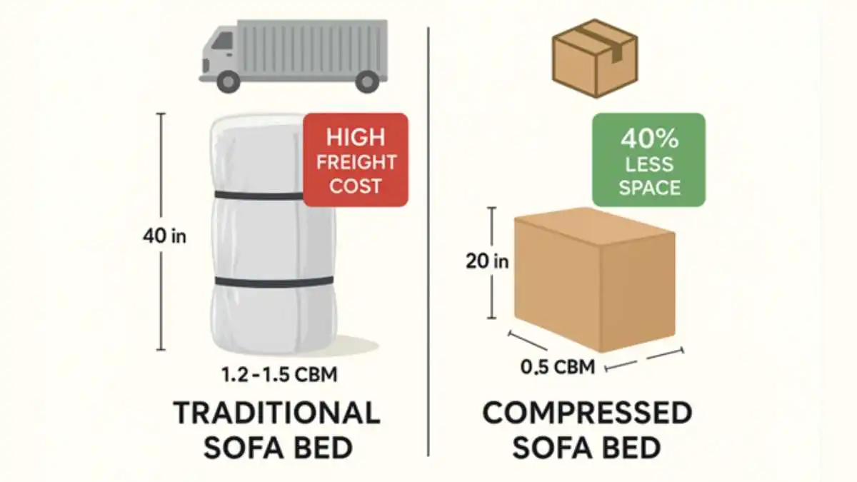 From Factory to Box: Compressed Sofa Beds Save You More