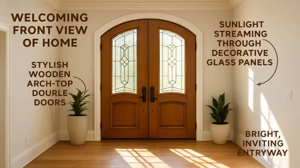 Elevate Your Home's Entrance with Arch-Top Double Doors