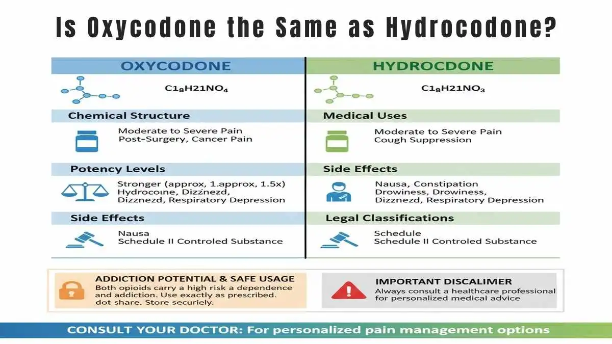 Is Oxycodone the Same as Hydrocodone Explained Clearly