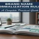 Brand Name Normalization Rules
