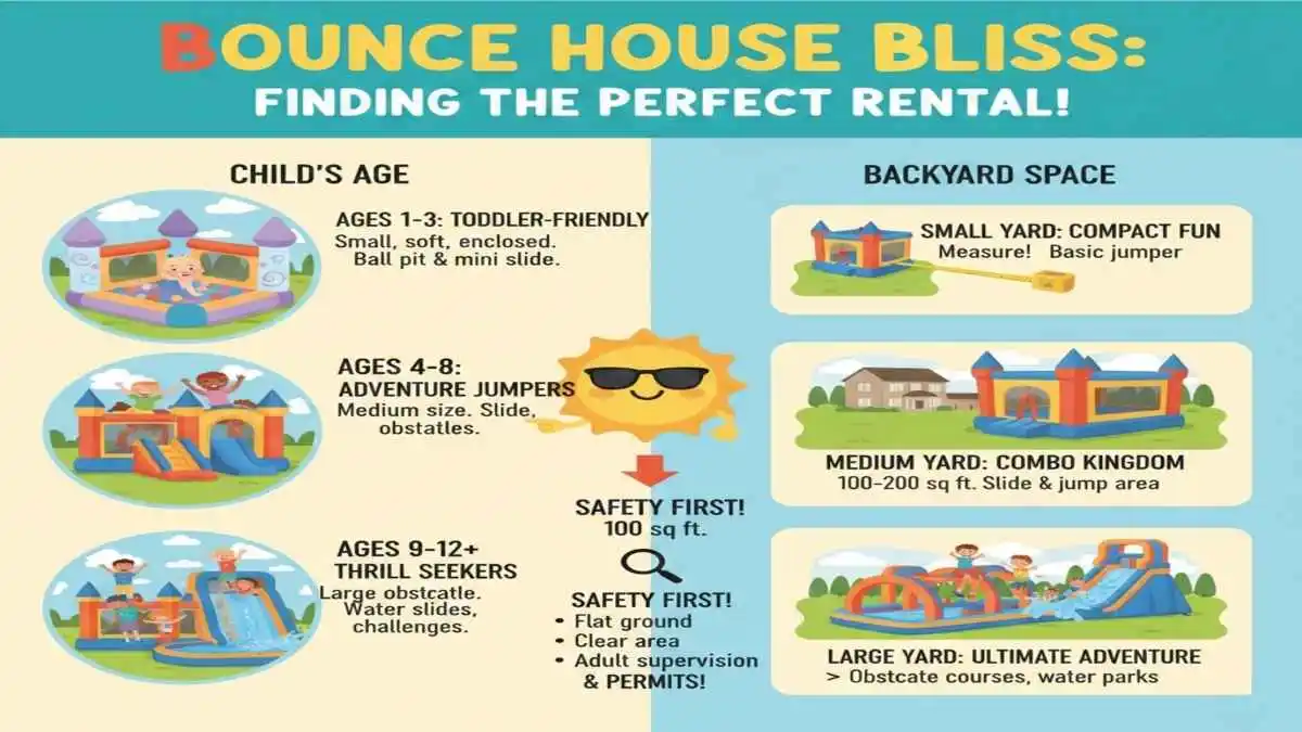 How to Choose the Perfect Bounce House Rental for Your Child’s Age and Backyard Space