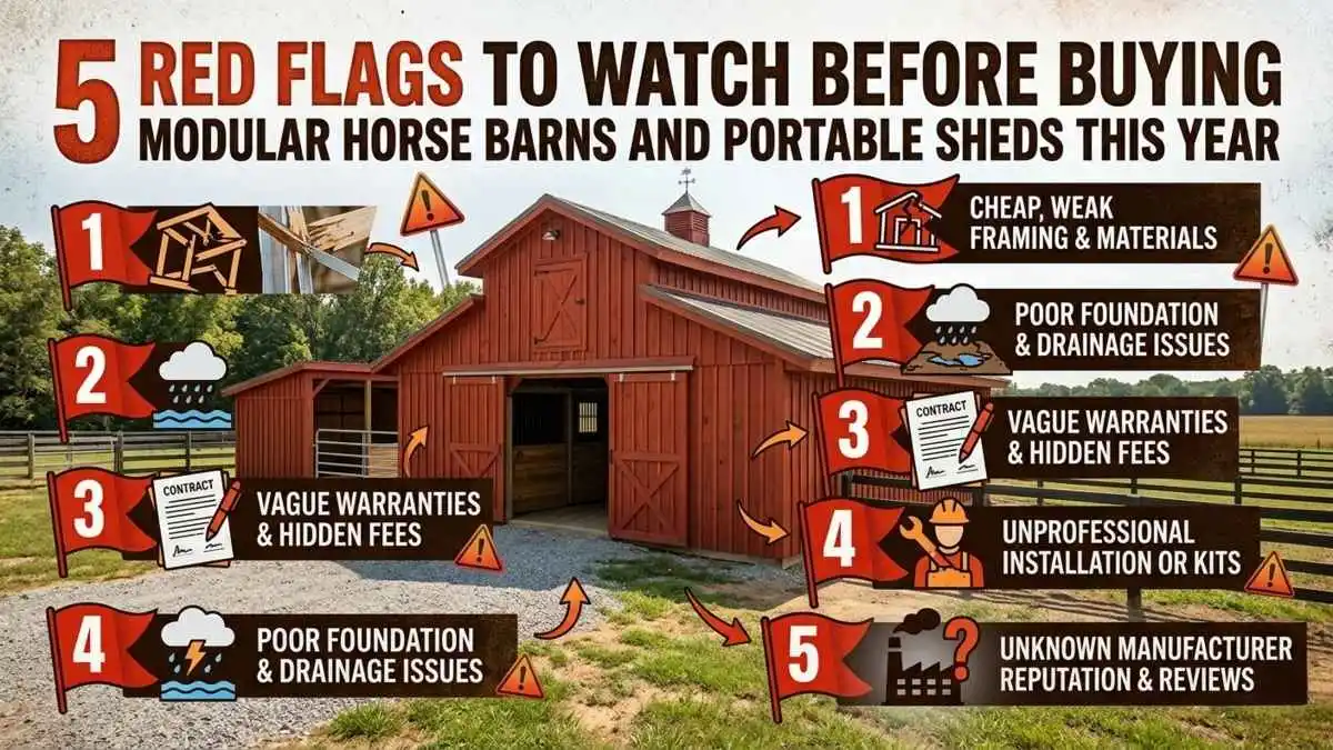 5 Red Flags to Watch Before Buying Modular Horse Barns and Portable Sheds This Year