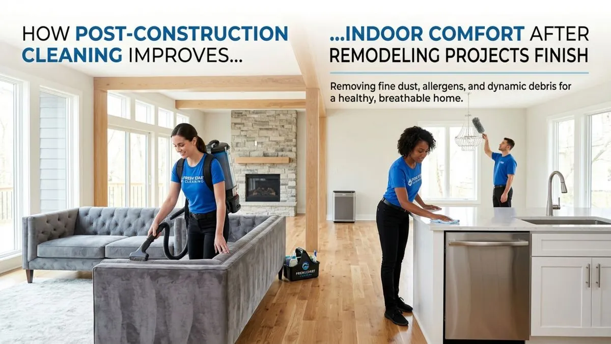 How Post Construction Cleaning Improves Indoor Comfort After Large Remodeling Projects Finish