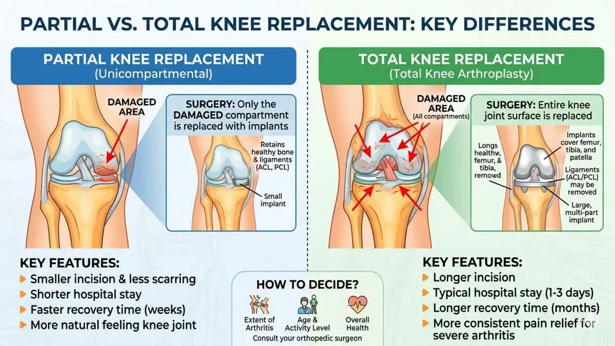 Partial vs Total Knee Replacement: Key Differences